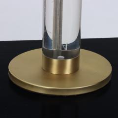 A pair of Modern lucite and brass Column Table Lamps circa 1950  - 2330025