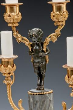 A pair of Napoleon III six light candelabra - 826761