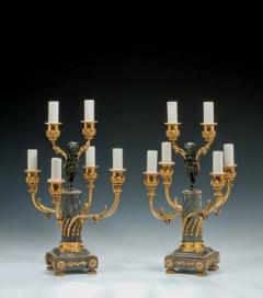 A pair of Napoleon III six light candelabra - 826762