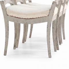 A pair of Swedish painted wood stools C 1880  - 4140817