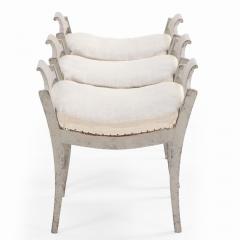 A pair of Swedish painted wood stools C 1880  - 4140818