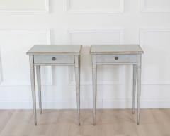 A pair of Swedish side tables in a mix of pale blue and grey - 4812159