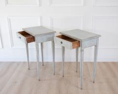 A pair of Swedish side tables in a mix of pale blue and grey - 4812162