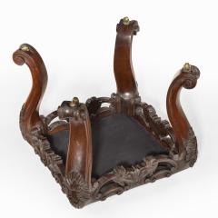 A pair of Victorian carved mahogany stools - 2335387