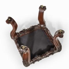 A pair of Victorian carved mahogany stools - 2335388