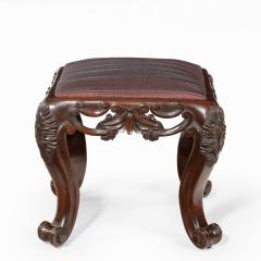 A pair of Victorian carved mahogany stools - 2335392