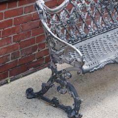 A pair of aluminum sleigh form garden benches circa 1950  - 3447026