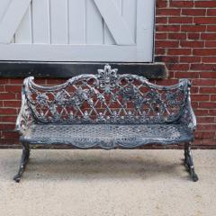 A pair of aluminum sleigh form garden benches circa 1950  - 3447028