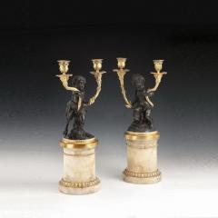 A pair of antique French bronze and gilt Candelabra - 746321