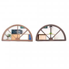 A pair of arched transome windows with later mirrors C 1900 - 2629052