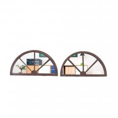 A pair of arched transome windows with later mirrors C 1900 - 2629179