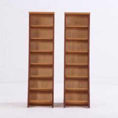 A pair of bench made sculptural walnut bookcases Contemporary  - 3945136