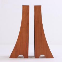 A pair of bench made sculptural walnut bookcases Contemporary  - 3945137