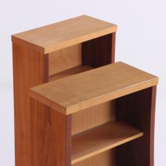 A pair of bench made sculptural walnut bookcases Contemporary  - 3945138