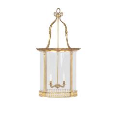 A pair of brass drum lanterns in the style of Lutyens - 3929384