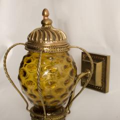 A pair of carriage lantern style wall sconces circa 1890 - 1697360