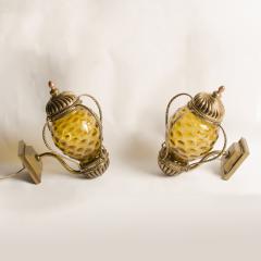 A pair of carriage lantern style wall sconces circa 1890 - 1697394