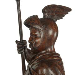 A pair of carved walnut mediaeval knights - 3314870