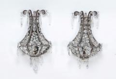 A pair of crystal wall sconces in the manner of Jansen circa 1940 - 3258421