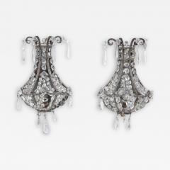 A pair of crystal wall sconces in the manner of Jansen circa 1940 - 3259018