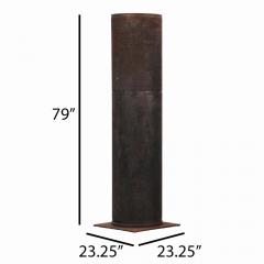 A pair of dimpled iron industrial tubes fitted as lamps  - 4226200