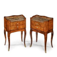 A pair of freestanding French kingwood bedside cabinets - 2594120