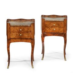 A pair of freestanding French kingwood bedside cabinets - 2594126