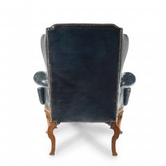 A pair of generous George I style walnut wing arm chairs - 3745946