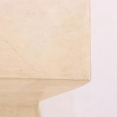 A pair of geometric parchment covered drinks tables  - 4292484