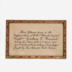 A pair of gilded circular mirrors HMS Blanche Battle of Copenhagen  - 782877