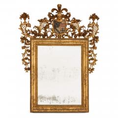 A pair of giltwood and polychrome decorated antique Italian mirrors - 2776237