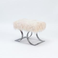 A pair of goat hair upholstered benches Contemporary  - 2682489