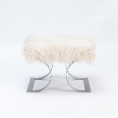 A pair of goat hair upholstered benches Contemporary  - 2682490