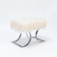 A pair of goat hair upholstered benches Contemporary  - 2682491