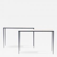 A pair of iron and parchment consoles Contemporary  - 2758599