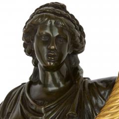 A pair of large French ormolu and patinated bronze candelabra - 2694026