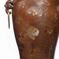 A pair of large Meiji period bronze vases - 1657075