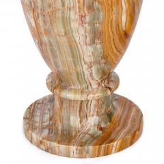A pair of large decorative vases in red and green onyx - 3037256