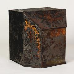 A pair of large floor sized Victorian period tin tea caddies 19th C  - 2234637