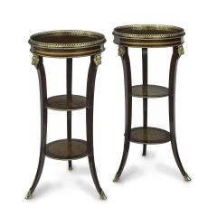 A pair of late 19th century French 3 tier satinwood side tables - 3393258