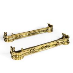 A pair of late Victorian brass kerb fenders - 3203441