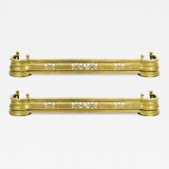 A pair of late Victorian brass kerb fenders - 3204388
