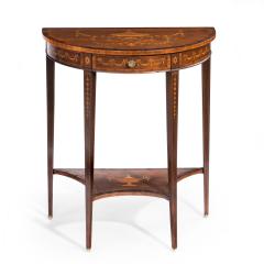 A pair of late Victorian demi lune mahogany console tables - 822794