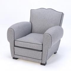 A pair of newly restored and upholstered French Art Deco club chairs C 1940  - 2383088