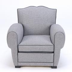 A pair of newly restored and upholstered French Art Deco club chairs C 1940  - 2383090