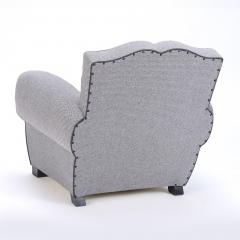 A pair of newly restored and upholstered French Art Deco club chairs C 1940  - 2383093