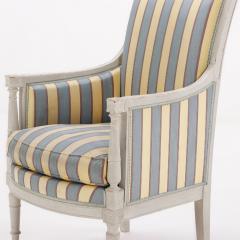 A pair of painted French Directoire style bergere chairs C 1900  - 3483089