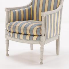 A pair of painted French Directoire style bergere chairs C 1900  - 3483090