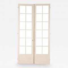 A pair of painted French doors circa 1900  - 3448256