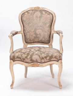 A pair of painted and giltwood French upholstered open armchairs Louis XV style - 3448482